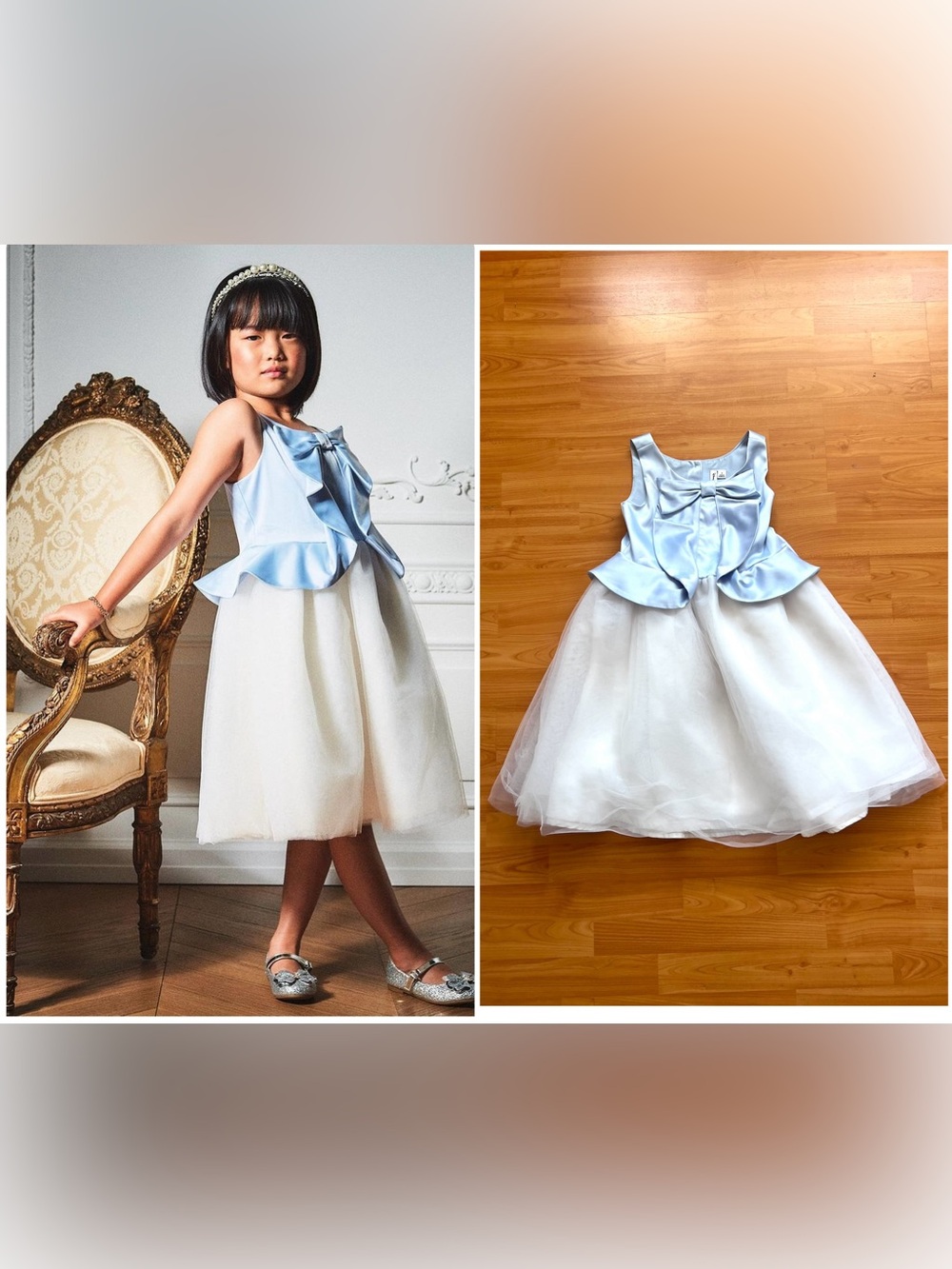 Janie and Jack x Disney Cinderella Satin and Tulle Dress
